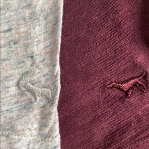 (2) PINK VICTORIA SECRET V neck tees